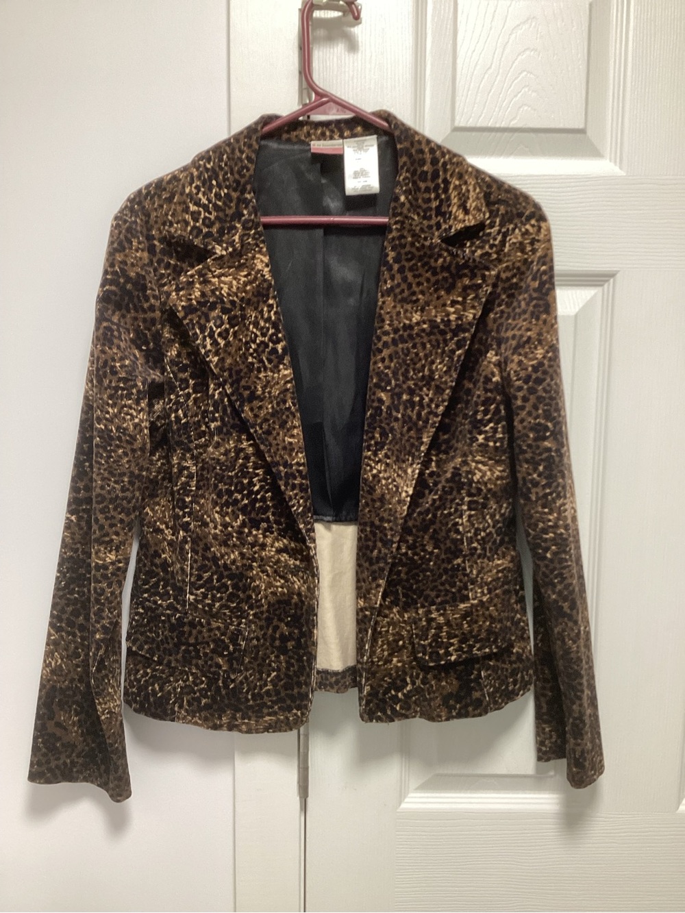 Leopard Animal Print Blazer - Brown & Black